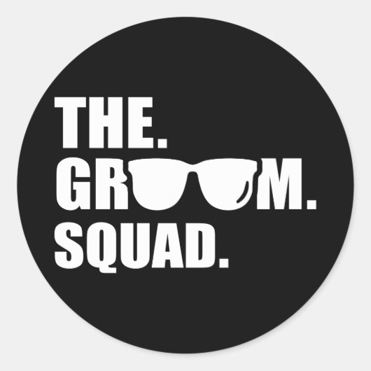 Groom Squad bachelor Ronde Sticker (Voorkant)
