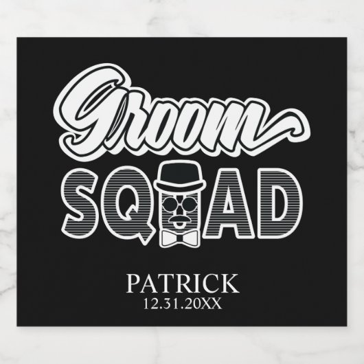 Groom Squad Bier Fles Labels Bier Etiket (Enkel label)