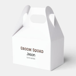 Groom Squad bruidsjonker vrijgezellenfeest voeg na Bedankdoosjes