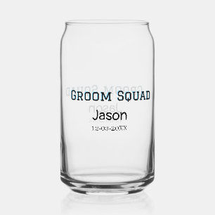Groom Squad bruidsjonker vrijgezellenfeest voeg na Blikvorm Glas