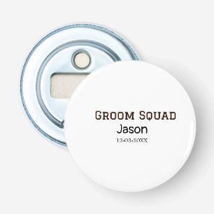 Groom Squad bruidsjonker vrijgezellenfeest voeg na Button Flesopener