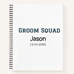 Groom Squad bruidsjonker vrijgezellenfeest voeg na Notitieboek