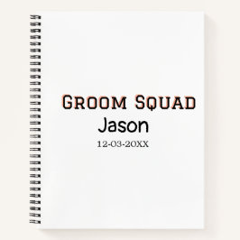 Groom Squad bruidsjonker vrijgezellenfeest voeg na Notitieboek