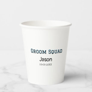Groom Squad bruidsjonker vrijgezellenfeest voeg na Papieren Bekers