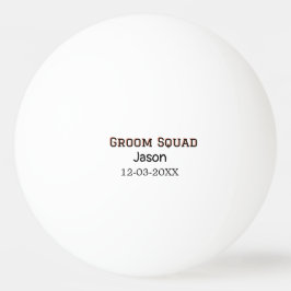 Groom Squad bruidsjonker vrijgezellenfeest voeg na Pingpongbal