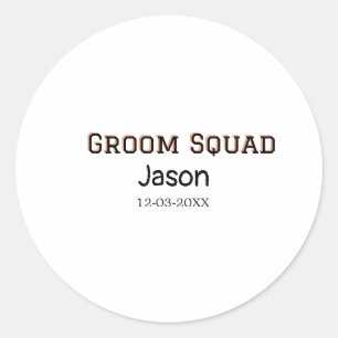 Groom Squad bruidsjonker vrijgezellenfeest voeg na Ronde Sticker