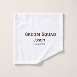 Groom Squad bruidsjonker vrijgezellenfeest voeg na Washandje