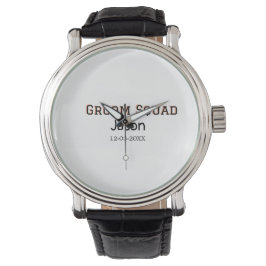 Groom Squad getuige vrijgezellenfeest voeg naam to Horloge
