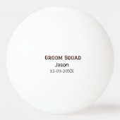 Groom Squad getuige vrijgezellenfeest voeg naam to Pingpongbal (Achterkant)