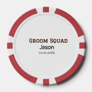 Groom Squad getuige vrijgezellenfeest voeg naam to Poker Chips