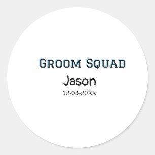 Groom Squad getuige vrijgezellenfeest voeg naam to Ronde Sticker