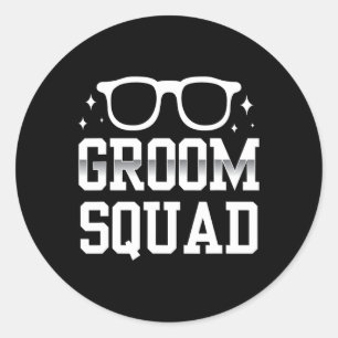 Groom Squad Gezegden Bachelor Party Weddenschap Ronde Sticker
