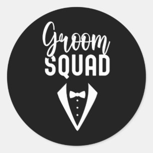 Groom Squad Gezegden Party Wedding Bachelor 3 Ronde Sticker
