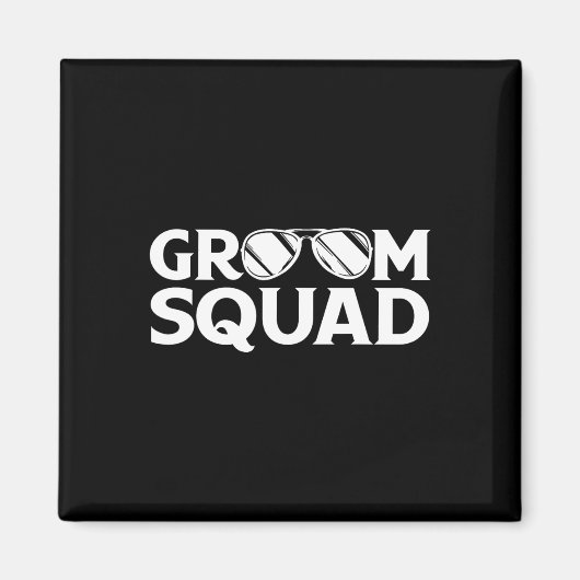 Groom Squad Groomsman Bachelor Party Wedding Match Magneet (Voorkant)