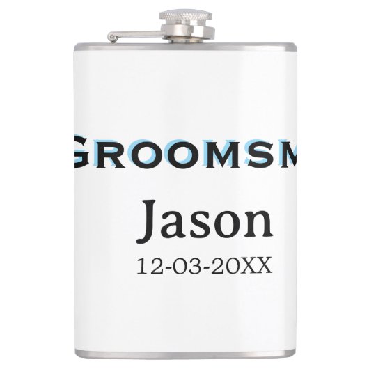 Groom Squad groomsman bachelorette party add name  Heupfles (Voorkant)
