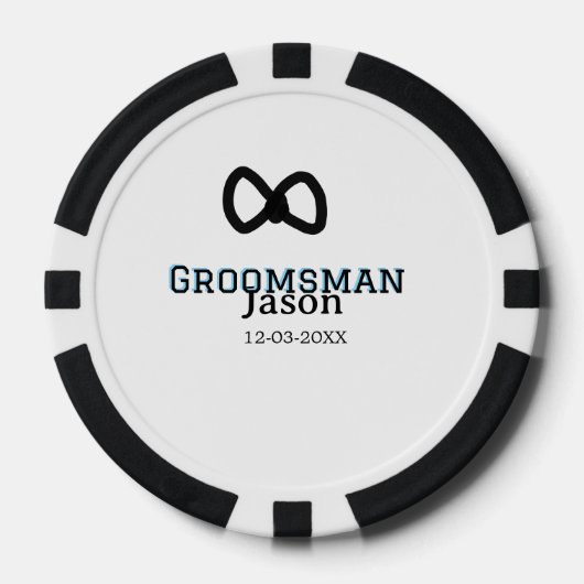 Groom Squad groomsman bachelorette party add name Poker Chips (Voorkant)