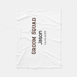 Groom Squad groomsman vrijgezellenfeest voeg naam  Fleece Deken