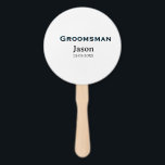 Groom Squad groomsman vrijgezellenfeest voeg naam  Handwaaier<br><div class="desc">ontwerp</div>