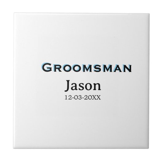 Groom Squad groomsman vrijgezellenfeest voeg naam  Tegeltje (Voorkant)