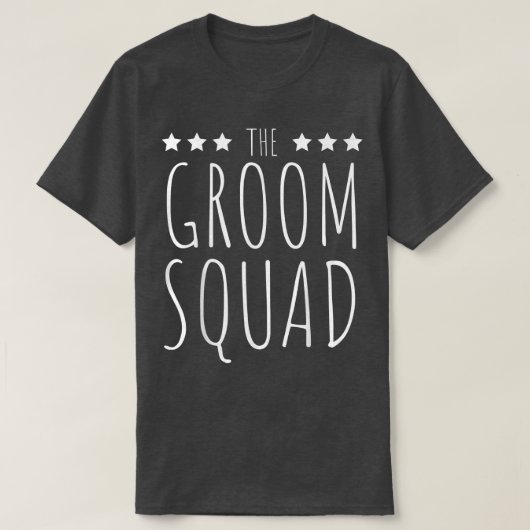 Groom Squad Groomsmen Crew Team Funny Bachelor Par T-shirt (Design voorkant)