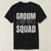Groom Squad Groomsmen Crew Team Funny Bachelor Par T-shirt (Design voorkant)