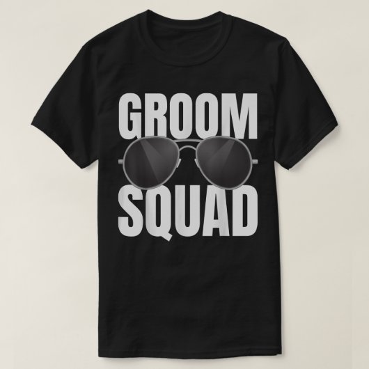 Groom Squad Groomsmen Crew Team Funny Bachelor Par T-shirt (Design voorkant)