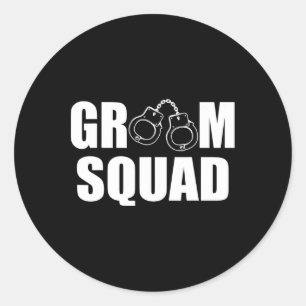 Groom Squad Groomsmen Ring Wedding Bachelor Party Ronde Sticker