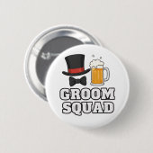 Groom Squad Hat and Beer Button Pin (Voorkant /achterkant)