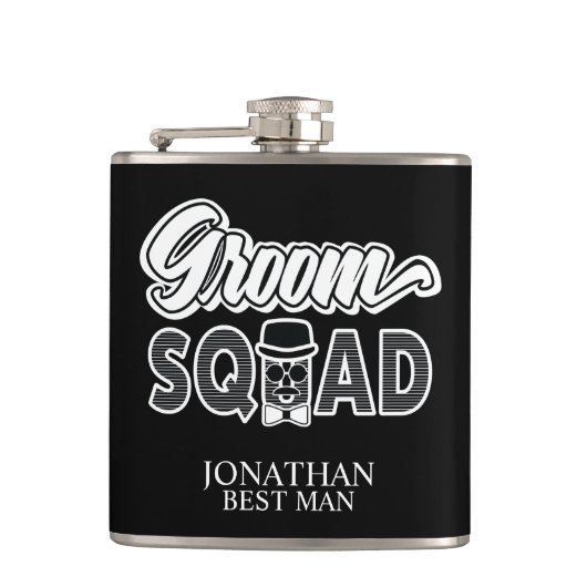 Groom Squad Hip Flask Heupfles (Voorkant)