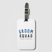 Groom Squad | Modern Bachelor Groomsman Stylish Bagagelabel (Voorkant (verticaal))