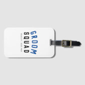 Groom Squad | Modern Bachelor Groomsman Stylish Bagagelabel (Voorkant (horizontaal))