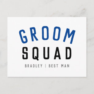 Groom Squad   Modern Bachelor Groomsman Stylish Briefkaart