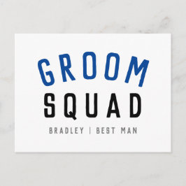 Groom Squad | Modern Bachelor Groomsman Stylish Briefkaart