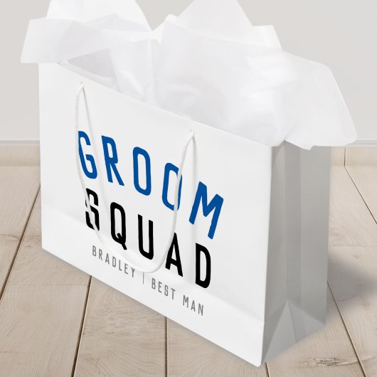 Groom Squad | Modern Bachelor Groomsman Stylish Groot Cadeauzakje