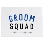 Groom Squad | Modern Bachelor Groomsman Stylish Groot Cadeauzakje (Voorkant)