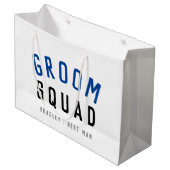 Groom Squad | Modern Bachelor Groomsman Stylish Groot Cadeauzakje (Voorkant Gekanteld)