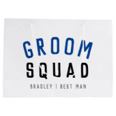 Groom Squad | Modern Bachelor Groomsman Stylish Groot Cadeauzakje (Achterkant)
