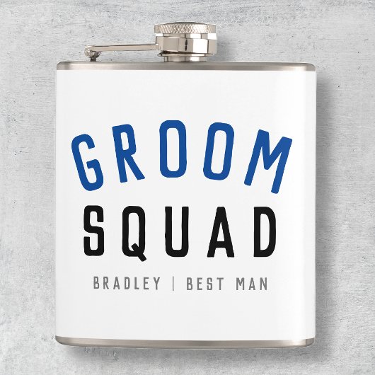 Groom Squad | Modern Bachelor Groomsman Stylish Heupfles
