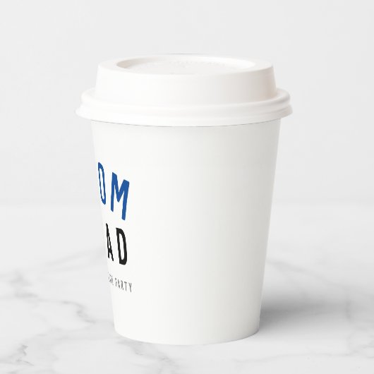 Groom Squad | Modern Bachelor Groomsman Stylish Papieren Bekers (Links)