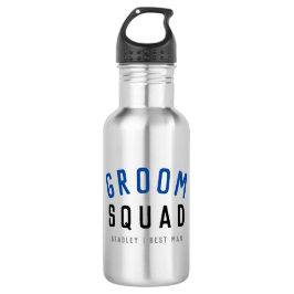 Groom Squad | Modern Bachelor Groomsman Stylish Waterfles