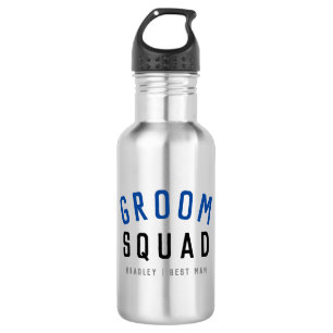 Groom Squad   Modern Bachelor Groomsman Stylish Waterfles
