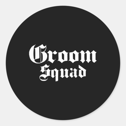Groom Squad Old School - vrijgezellenfeest - Trouw Ronde Sticker (Voorkant)