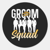 Groom Squad Party Gezegden Bachelor Wedding 1 Ronde Sticker (Voorkant)