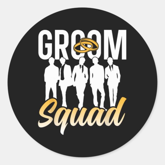 Groom Squad Party Gezegden Bachelor Wedding 1 Ronde Sticker (Voorkant)