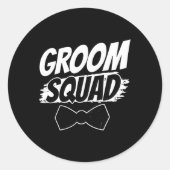 Groom Squad Party Gezegden Bachelor Wedding 2 Ronde Sticker (Voorkant)