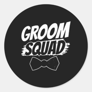 Groom Squad Party Gezegden Bachelor Wedding Ronde Sticker