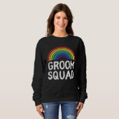 Groom Squad Pride Wedding LGBT Gay Bachelor Party  Trui (Voorkant volledig)