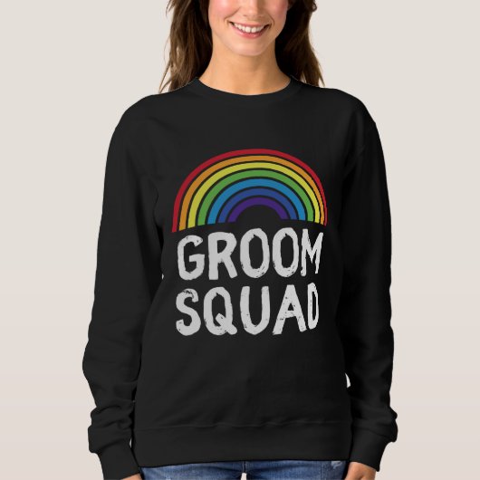 Groom Squad Pride Wedding LGBT Gay Bachelor Party  Trui (Voorkant)