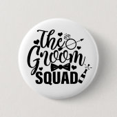 Groom Squad Ronde Button 5,7 Cm (Voorkant)