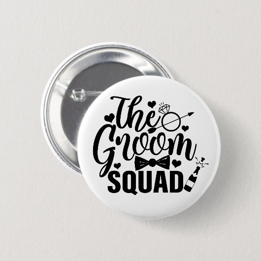 Groom Squad Ronde Button 5,7 Cm (Voorkant /achterkant)